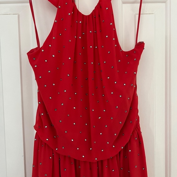 Erin Fetherston Red Rhinestone Dress - Picture 2 of 9